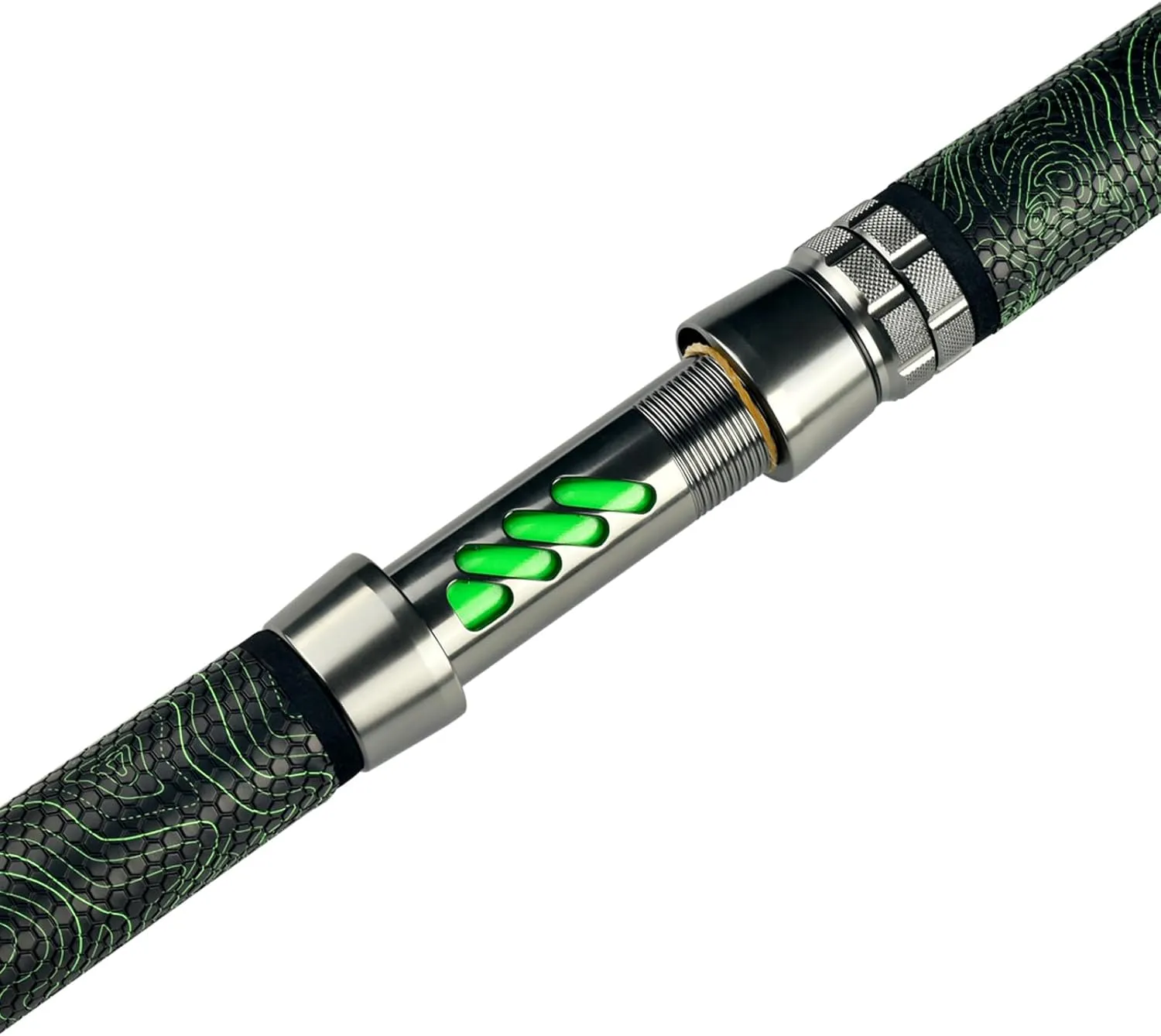 Monster Catfish Rod, 1 Piece 7’ Glow in The Dark Catfishing Casting Rods Durable S-Glass and Carbon Graphite Catfish Fishing Pole Super Grip with EVA Foam Medium Heavy