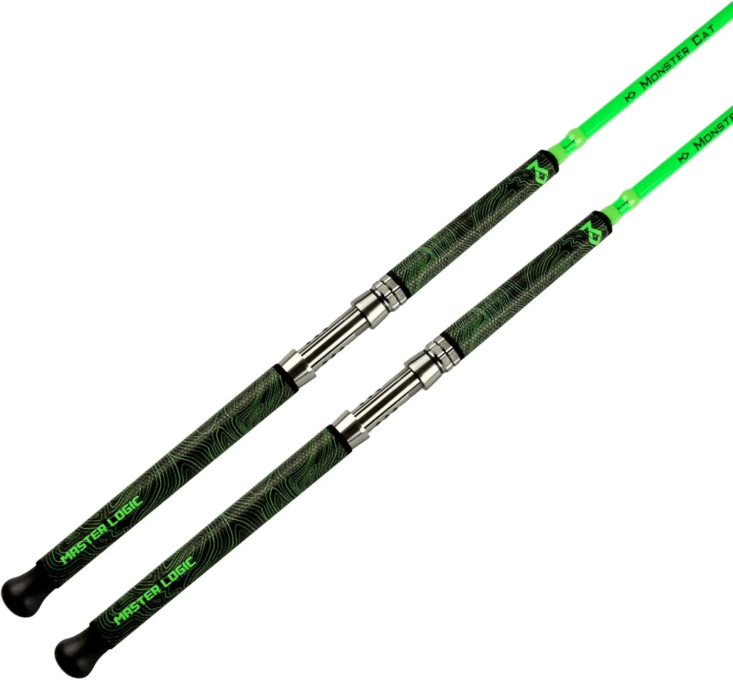 Monster Catfish Rod, 1 Piece 7’ Glow in The Dark Catfishing Casting Rods Durable S-Glass and Carbon Graphite Catfish Fishing Pole Super Grip with EVA Foam Medium Heavy