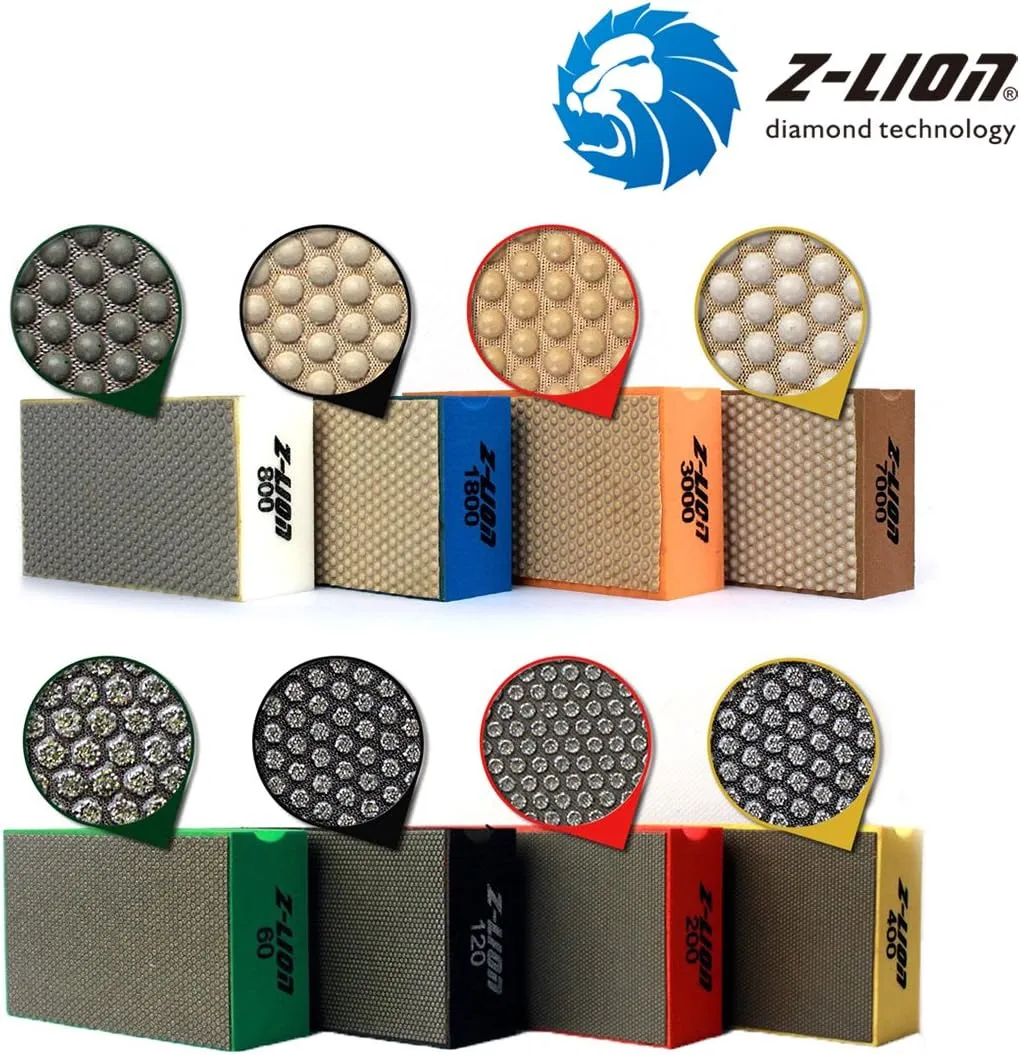 More buying choices for Z-Lion Diamond Hand Polishing Pads Arc Shape Back for Glass Stone - Pack of 8 Pcs