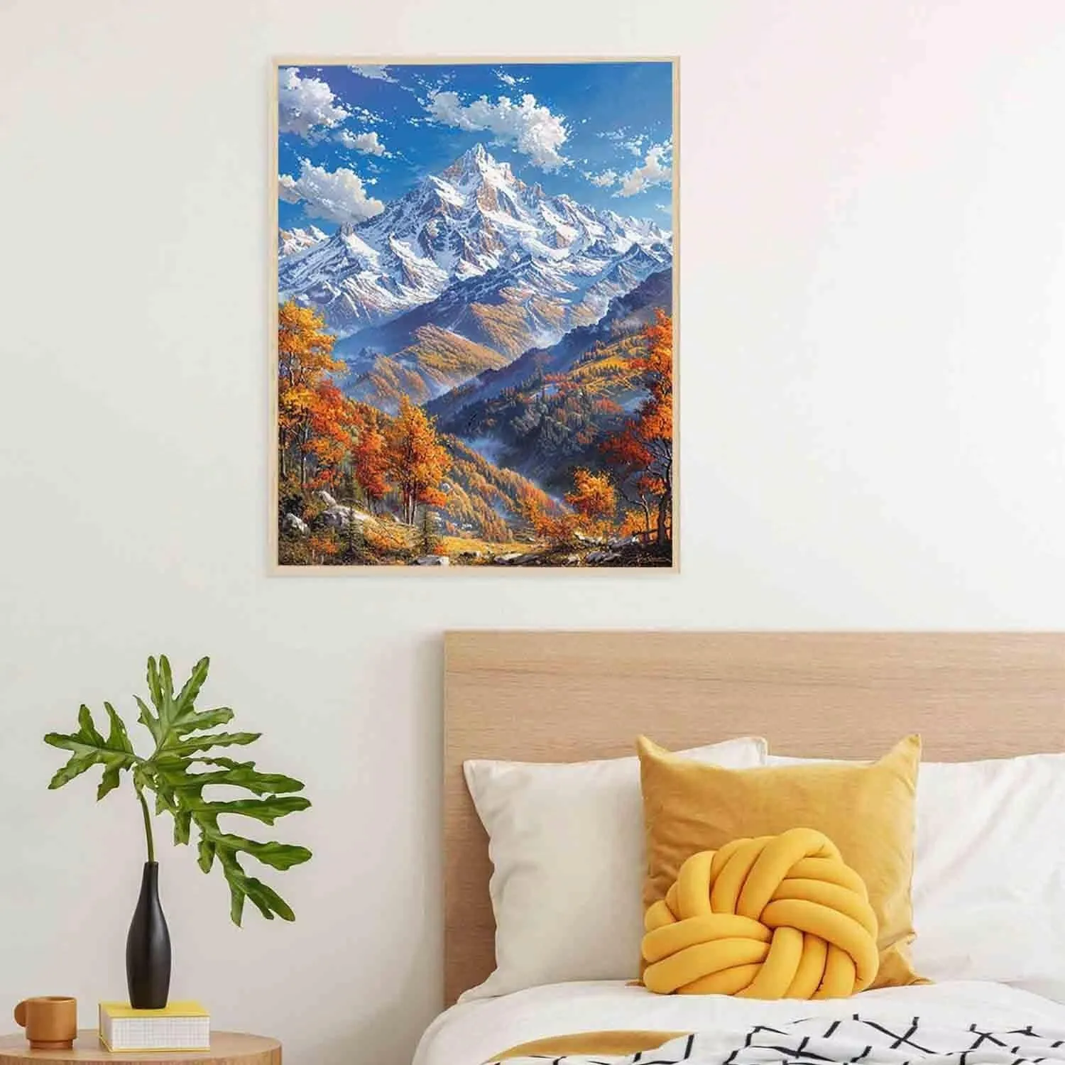 Mountain Diamond Art Kits for Adults, Diamond Painting Cloud Gem Arts and Crafts for Adults, DIY 5D Square Full Drill Crystal Embroidery Paintings, Hobbies for women, Home Wall Decor 20x28in -53s5