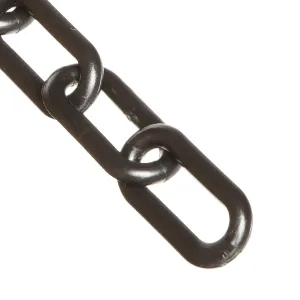 Mr. Chain Plastic Barrier Chain, Black, 1-Inch Link Diameter, 50-Foot Length (10003-50)