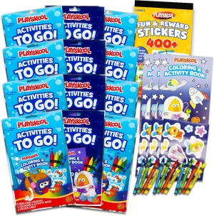 Mr. Potato Head Party Favors Set for Kids - Bundle with 12 Playskool Mr. Potato Head Activity Play Packs with Mini Coloring Book, Stickers, Crayons | Mr. Potato Head Birthday Party Supplies