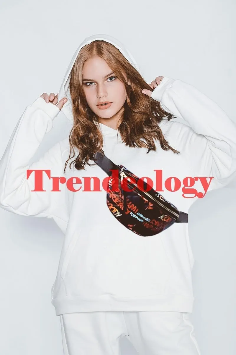Multi Color Graffiti Print PU Leather Hip Fashion Fanny Pack Waist Belt Bag Clutch Sling (Graffiti Print Checker Stitch - Multi D)