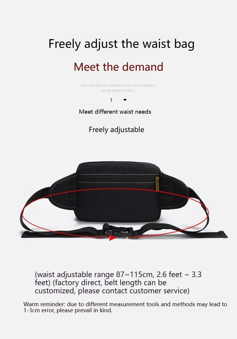 Multi-Layer Anti-Theft Fanny Packs For Women & Men Waist Pack Hip Bum Bag with Multi-Pockets Large Capacity Casual Waterproof Bum Bag forTraveling Casual Cycling Running Hiking (Black)