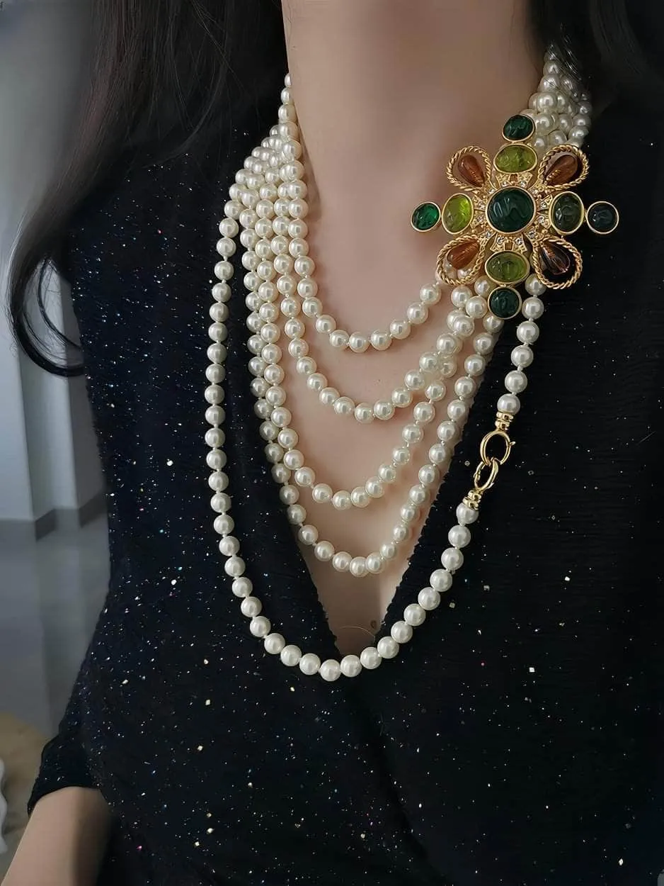 Multilayer Vintage Freshwater Pearl Necklace