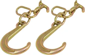 Mytee Products (2 Pack) 8" G70 J Hook w/T-J Hooks and Enlarged Link, 5,400 lbs WLL, G70