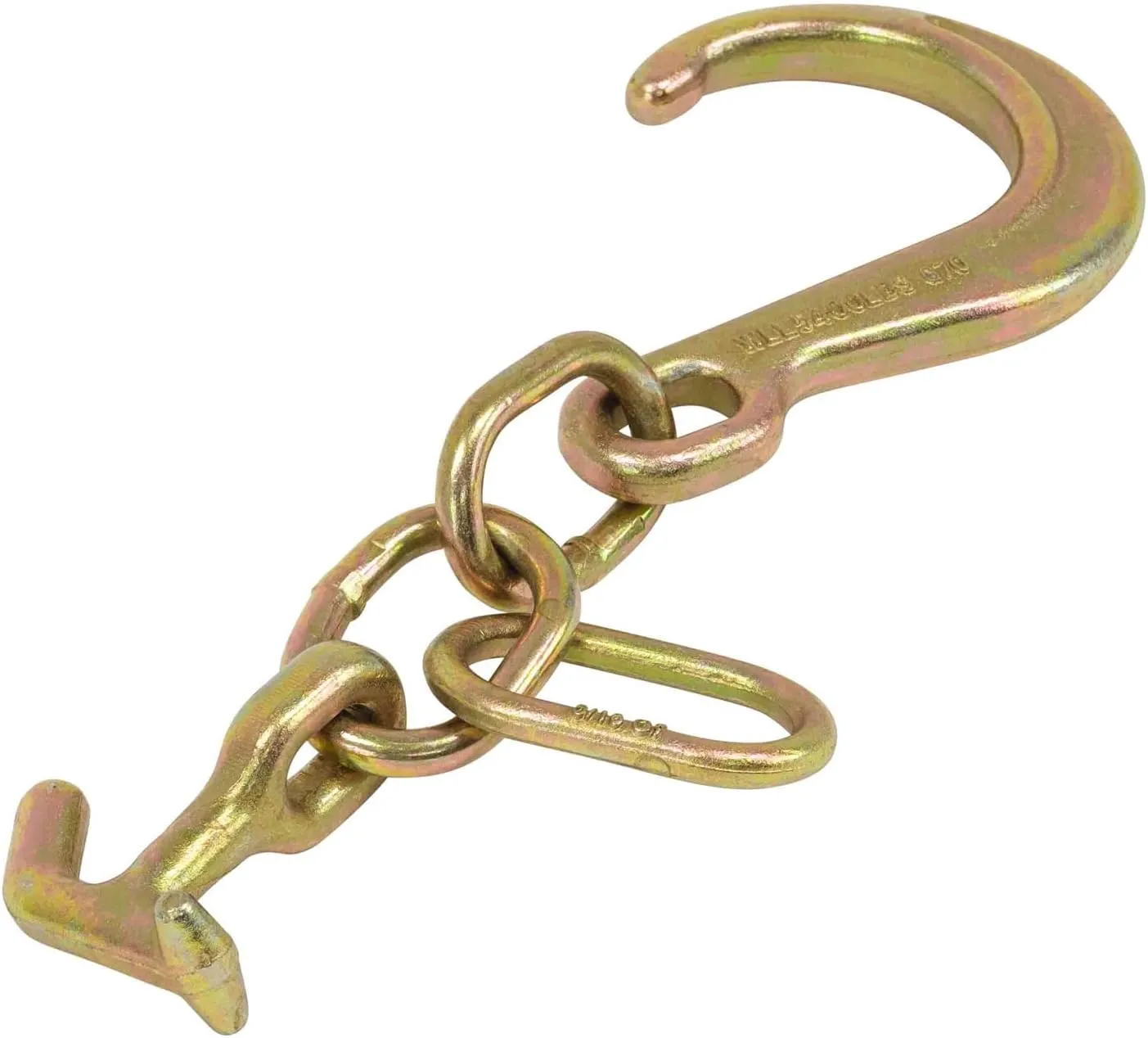 Mytee Products (2 Pack) 8" G70 J Hook w/T-J Hooks and Enlarged Link, 5,400 lbs WLL, G70