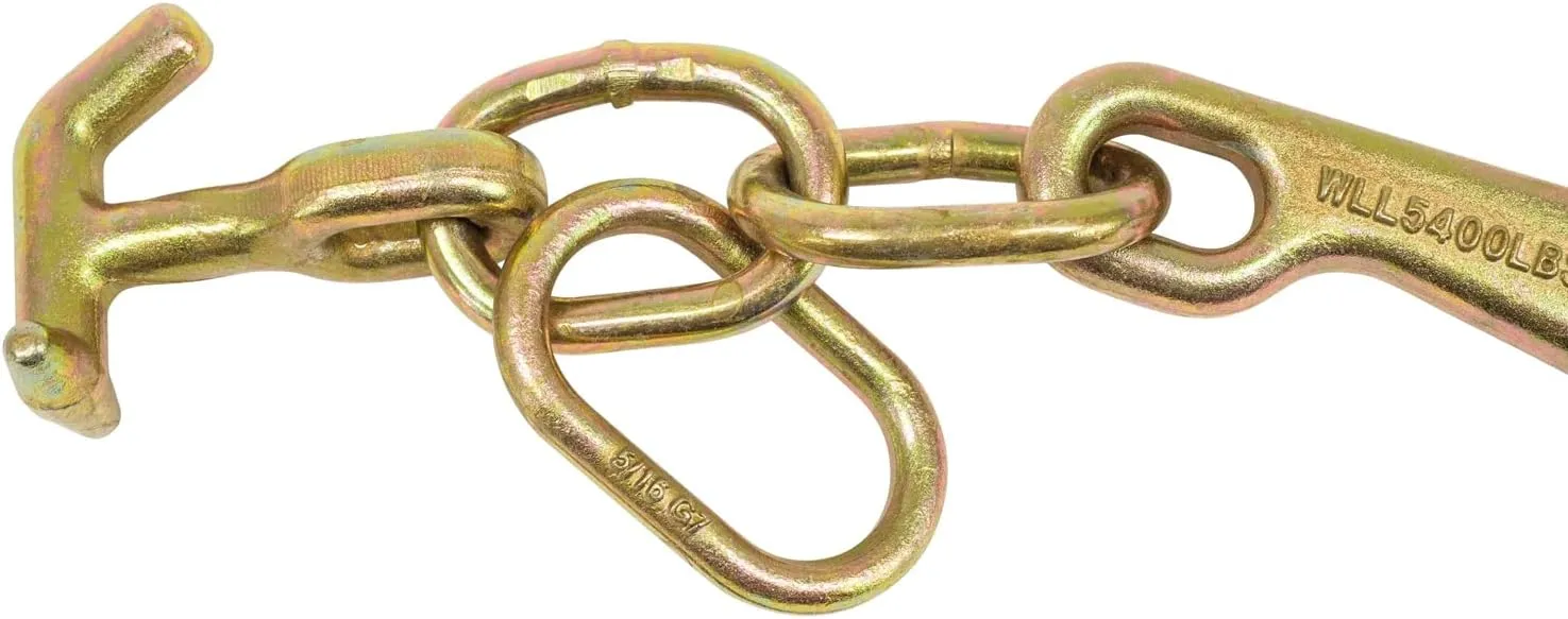 Mytee Products (2 Pack) 8" G70 J Hook w/T-J Hooks and Enlarged Link, 5,400 lbs WLL, G70