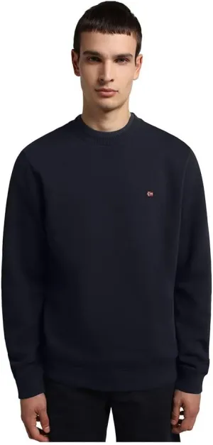 Napapijri Chic Blue Embroidered Logo Men's Sweatshirt