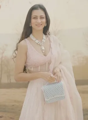 Natali Clutch – Pastel Blue | SUKHNEET WADHWA