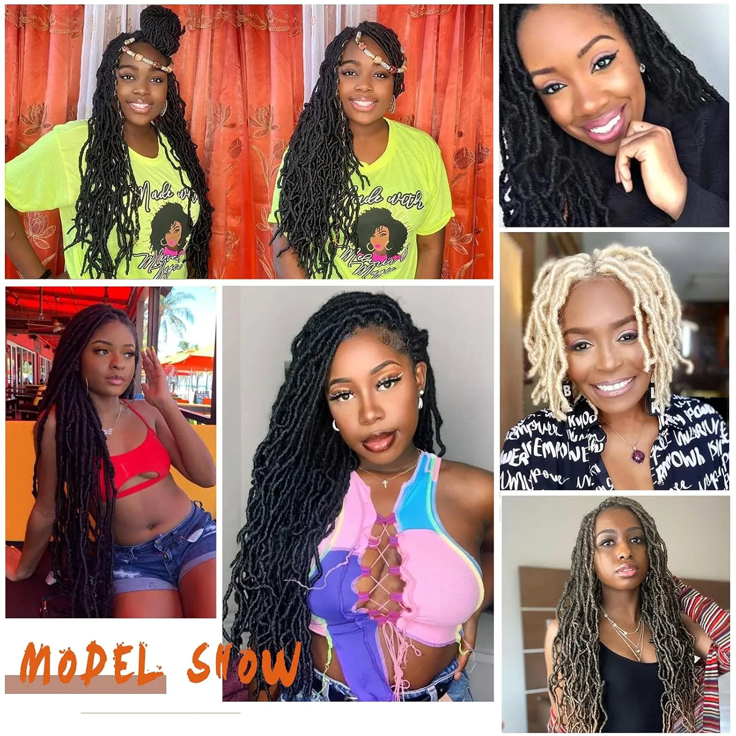 New Faux Locs 8 Inch 6 Packs Natural New Soft Locs Crochet Hair Pre-Looped Short Styles Hair Extensions For Women TBUG#