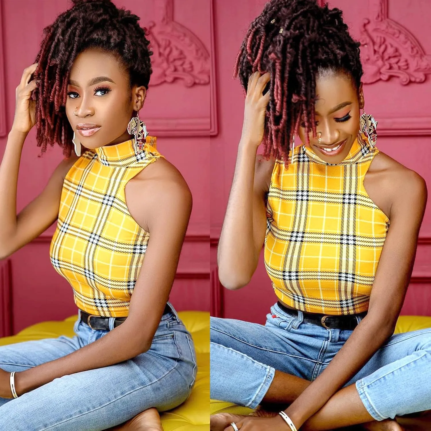 New Faux Locs 8 Inch 6 Packs Natural New Soft Locs Crochet Hair Pre-Looped Short Styles Hair Extensions For Women TBUG#
