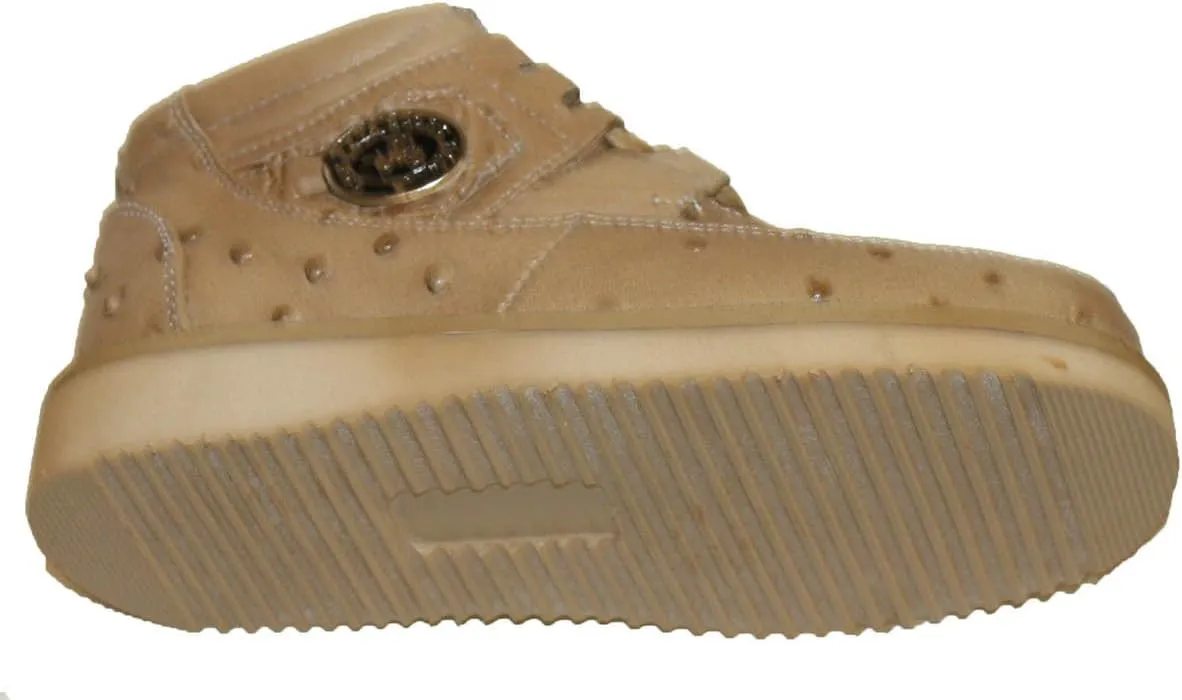 New Mens Embossed Crocodile/Ostrich Tenni Shoe Soft Sole
