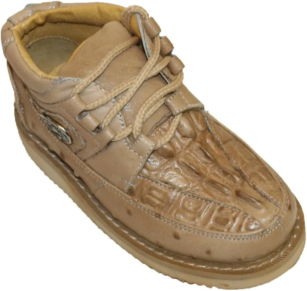New Mens Embossed Crocodile/Ostrich Tenni Shoe Soft Sole