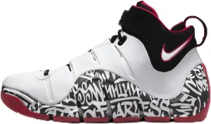 Nike Zoom Lebron 4 Men's Shoes (DJ4888-100, White/Black/University Red/White) Size 10