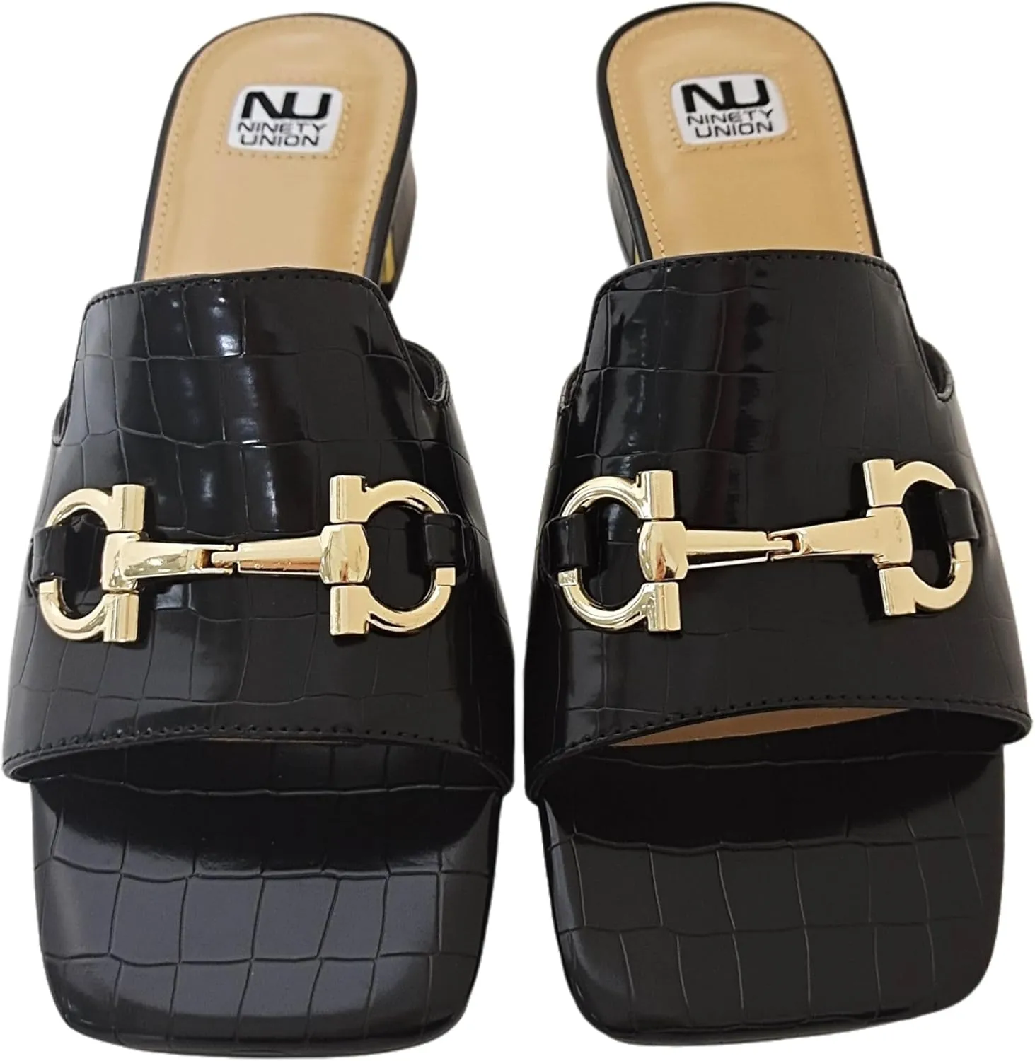 Ninety Union Open Toe Metal Trim Heel Slide