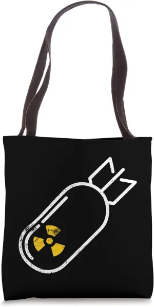 Nuclear Bomb with Radiation Sign - Atomic Bomb Tote Bag