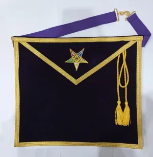 OES WORTHY PATRON/MATRON MASONIC APRON AND CHAIN COLLAR SET