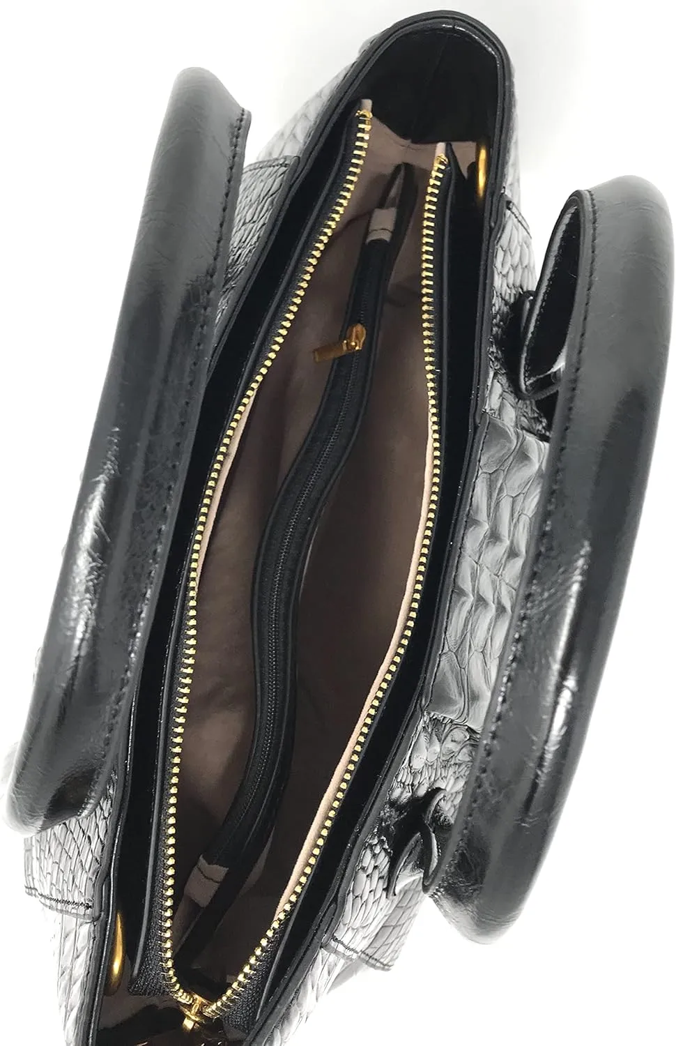 Olivia Crocodile Pattern Leather Handbag