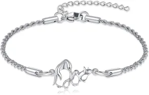 ONEFINITY Penguin Bracelet 925 Sterling Silver Penguin Family Bracelets Ocean Sea Animal Penguin Jewelry Mothers Gifts for Women Mom Grandma Penguin Lover
