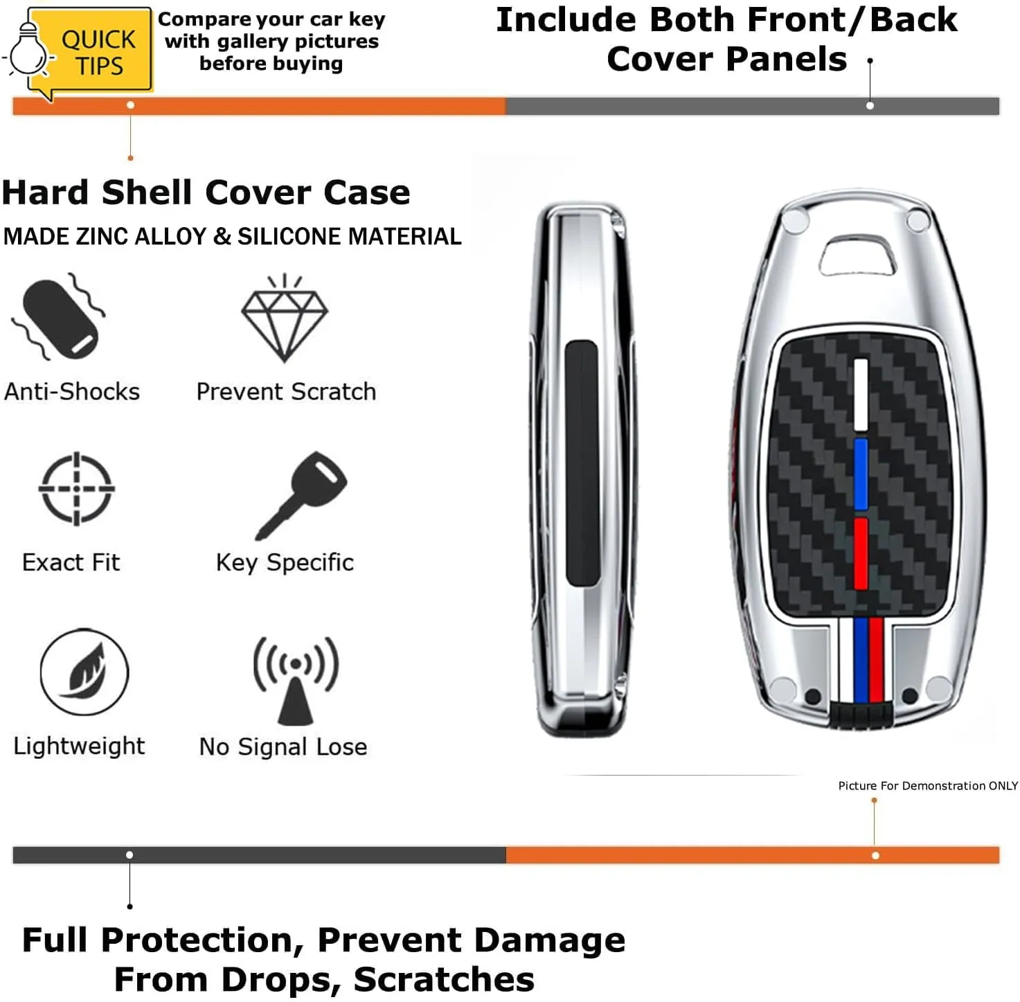 ontto Smart Remote Key Fob Cover Fit for Hyundai 4-Button Key Fob for 2018-up i30 ix25 Ix35 Veloster Grandeur Ig TM Accent Santa Fe Palisade,Luminous Car Key Shell Antiscratched Key Skin,Silver