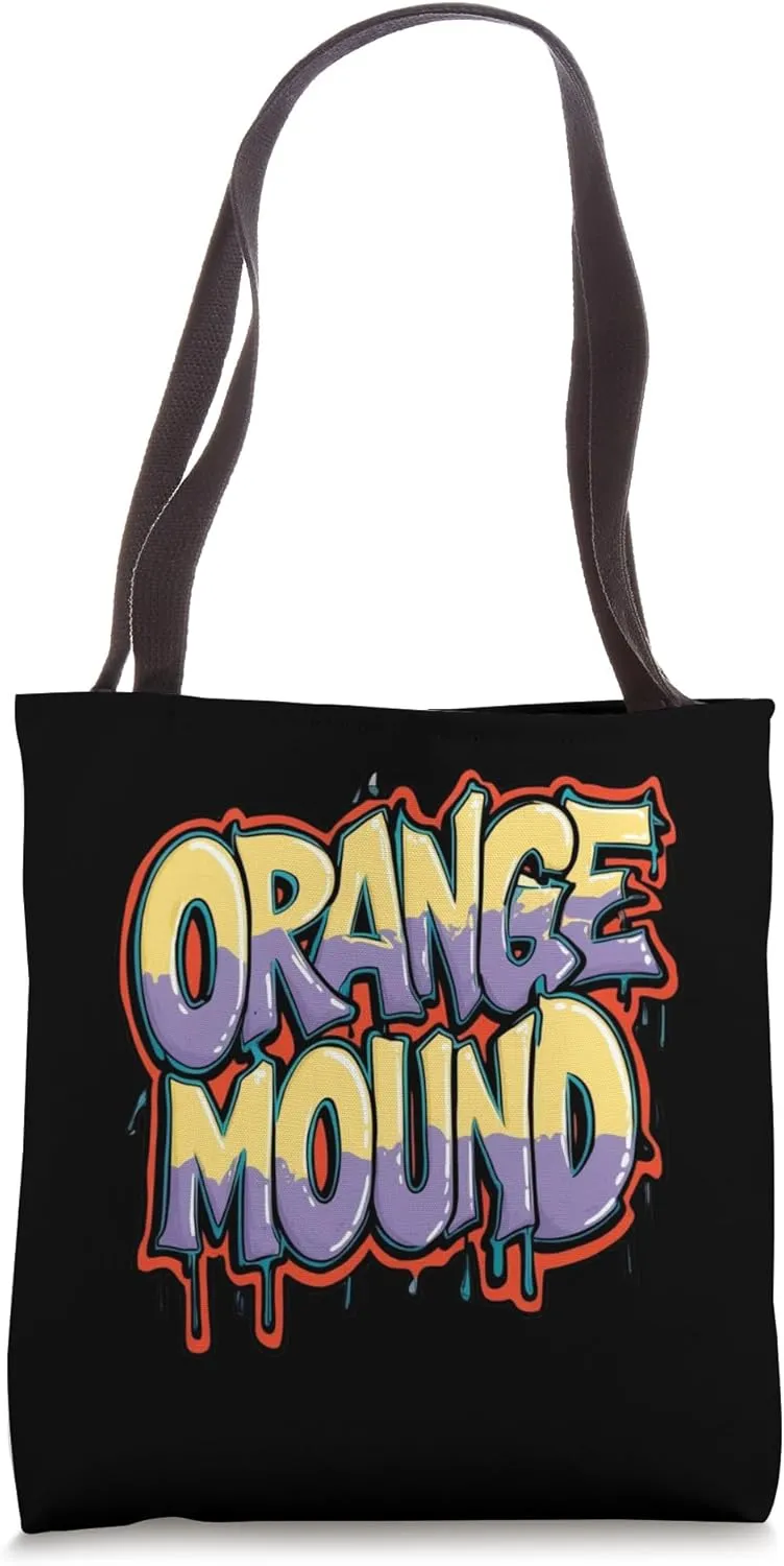Orange Mound TN Tennessee Vintage Graffiti Drip Tote Bag