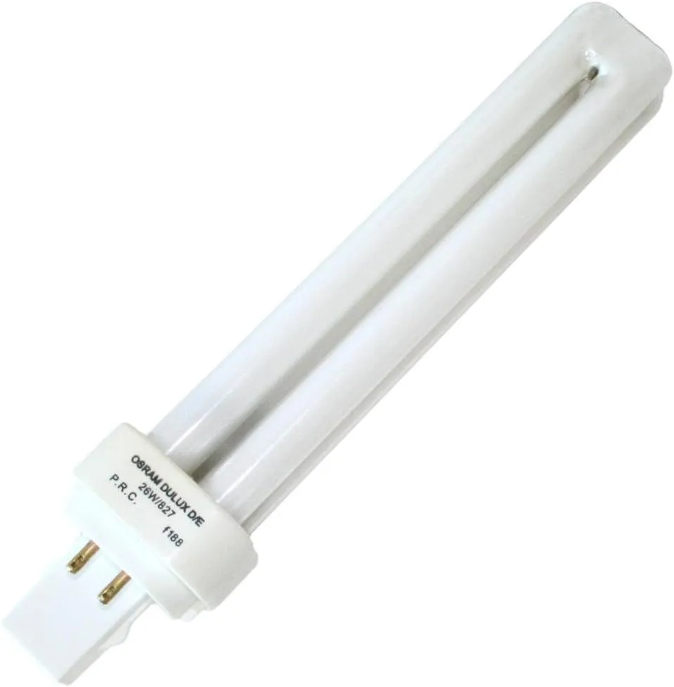 OSRAM 012230 - DULUX D/E 26W/827 G24Q-3 FS1 Double Tube 4 Pin Base Compact Fluorescent Light Bulb