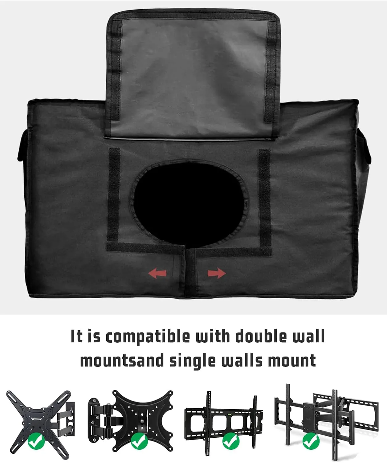 Outdoor TV Cover for 52-55 Inch Flat Screen,Bohemian Retro Ethnic Pattern Waterproof Weatherproof Television Enclosure with Zipper & Pocket Abstract Tribal Floral Texture TV Display Protectors