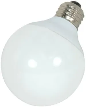 (Pack of 6) Satco S7304, 15-Watt Medium Base Globe, 2700K, 120V Incandescent Lamp, Compact Fluorescent Bulb