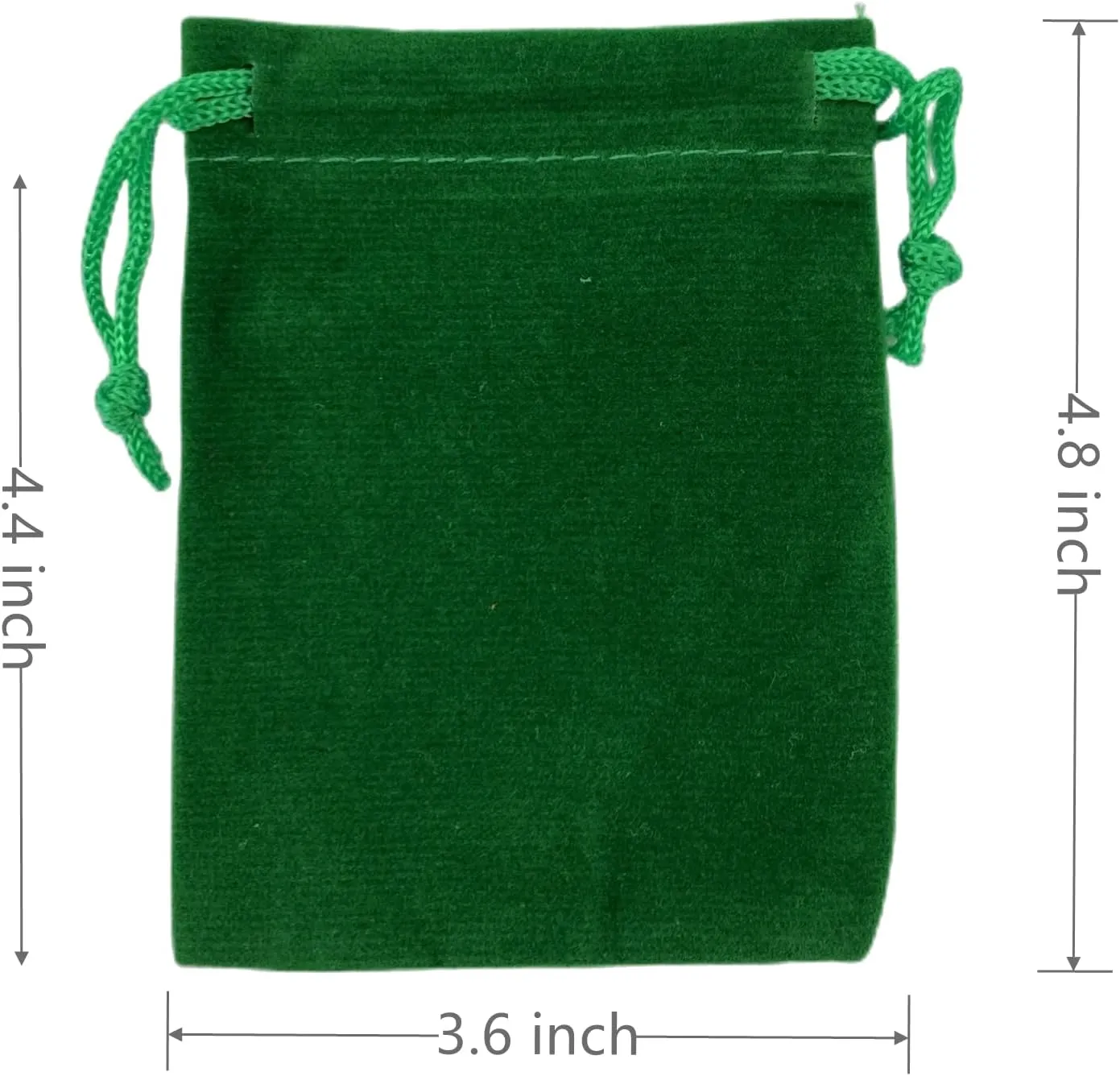 Palmhomee Pack of 48 3.6x4.8 Inch Velvet Drawstring Bags Gift Bag Velvet Pouch For Jewelry Wedding and Party Favor (Green)
