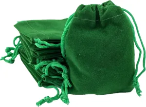 Palmhomee Pack of 48 3.6x4.8 Inch Velvet Drawstring Bags Gift Bag Velvet Pouch For Jewelry Wedding and Party Favor (Green)