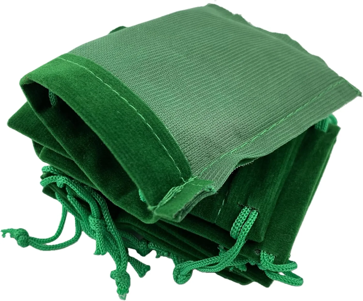 Palmhomee Pack of 48 3.6x4.8 Inch Velvet Drawstring Bags Gift Bag Velvet Pouch For Jewelry Wedding and Party Favor (Green)