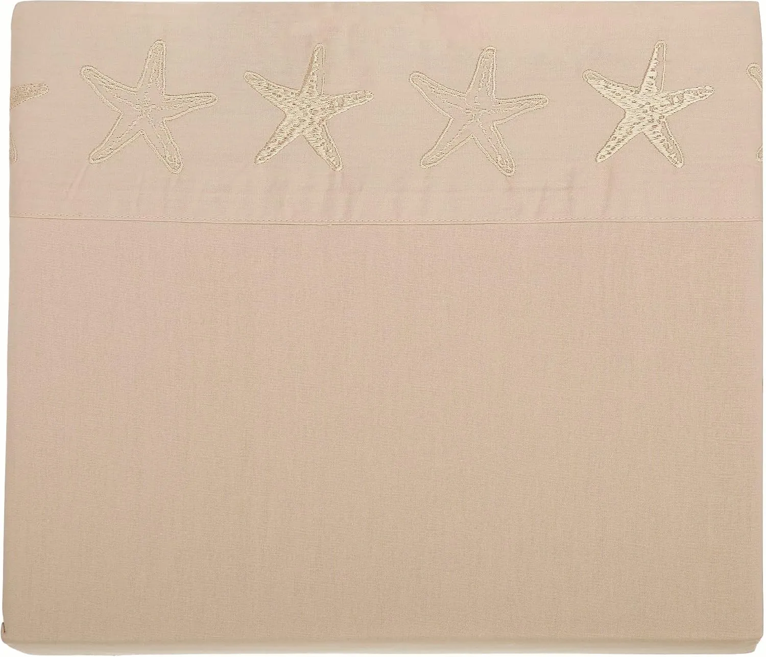 Panama Jack Starfish Embroidered Sheet Set Queen Beige