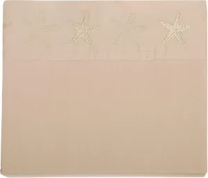 Panama Jack Starfish Embroidered Sheet Set Queen Beige
