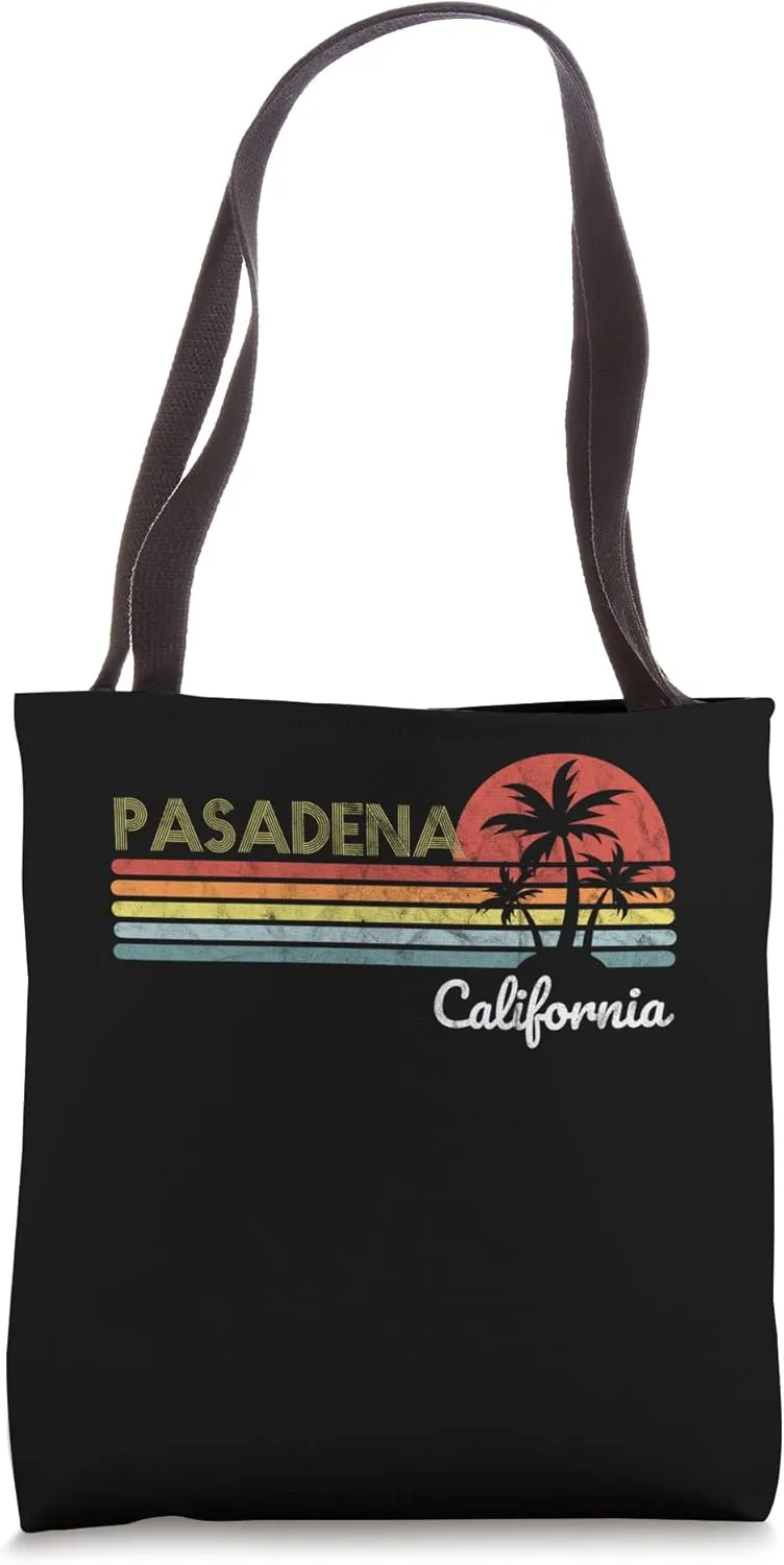 Pasadena, CA California visitor native tourist 70s 80s style Tote Bag