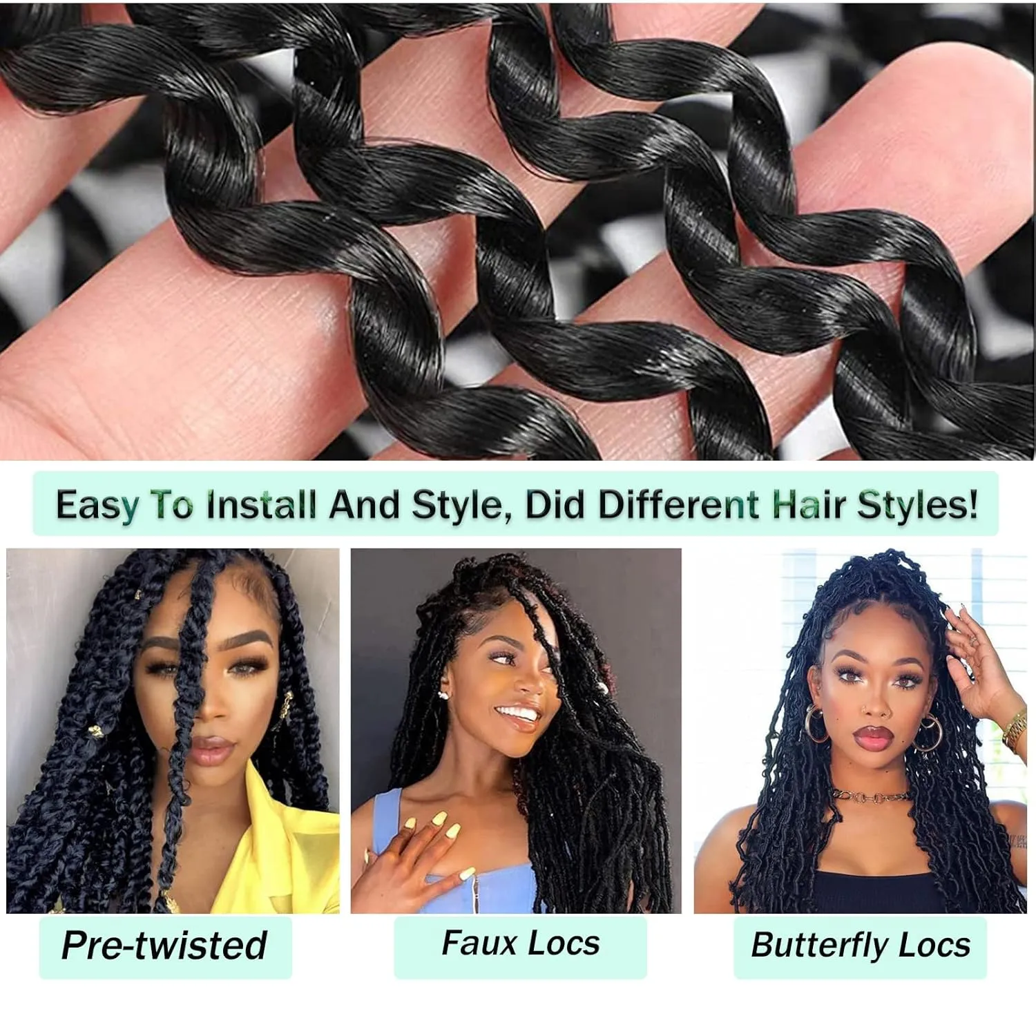 Passion Twist Hair - 28 Inch 6 Packs Ombre Brown Super Long Bohemian Hair For Passion Twist Crochet Hair Butterfly Locs, Synthetic Braiding Hair Extensions (28 Inch,T30-6P)