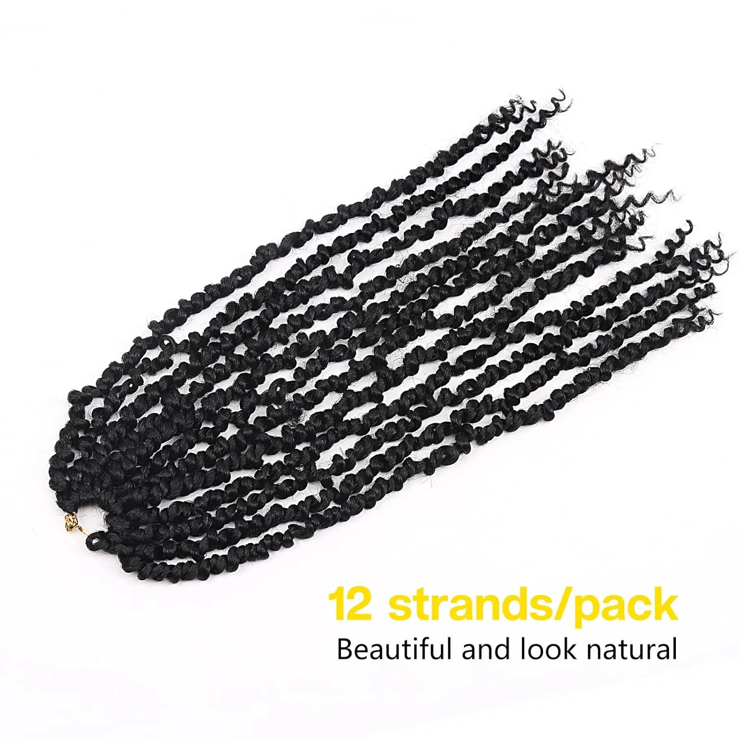 Passion Twist Hair - 8 Packs 18 Inch Passion Twist Crochet Hair For Women Water Wave Crochet Braiding Hair Extensions(18inch (pack of 8), 1B)