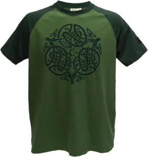Patrick Francis T-Shirt Men Ireland Celtic Design 100% Cotton Short Sleeve Moss Green
