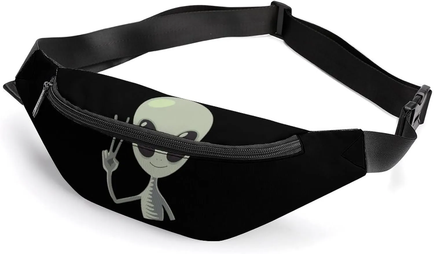 Peace Printed Crossbody Fanny Pack Waist Packs Adjustable Shoulder Bags Sling Bag for Hiking Running Cycling