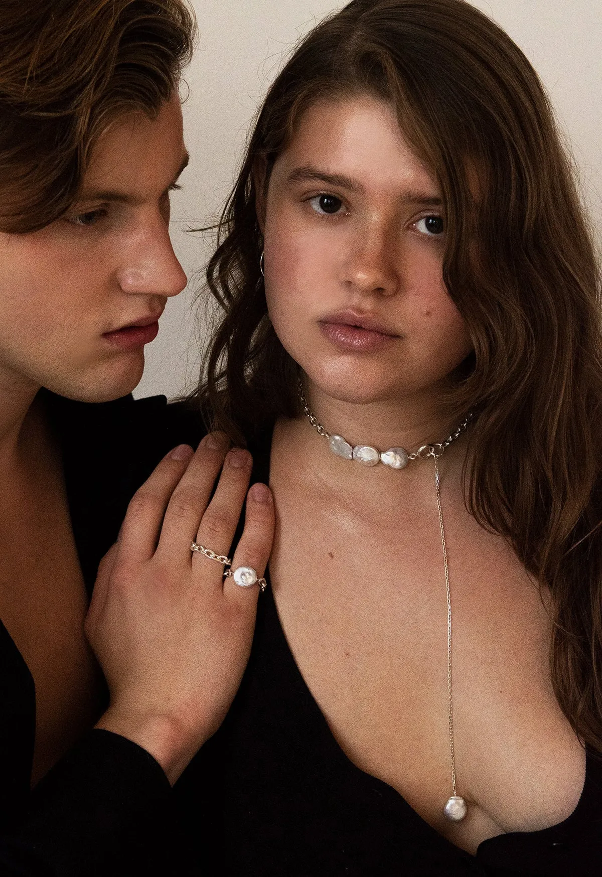 Pearl Choker Amulet Necklace