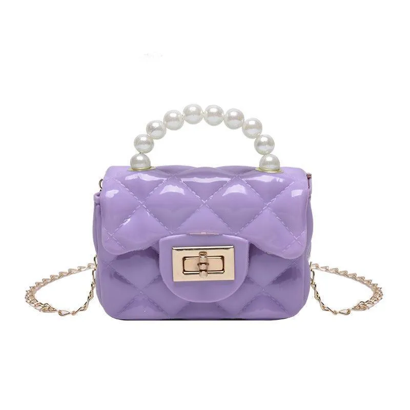 Pearl Hand Crossbody Chain Children's Bag