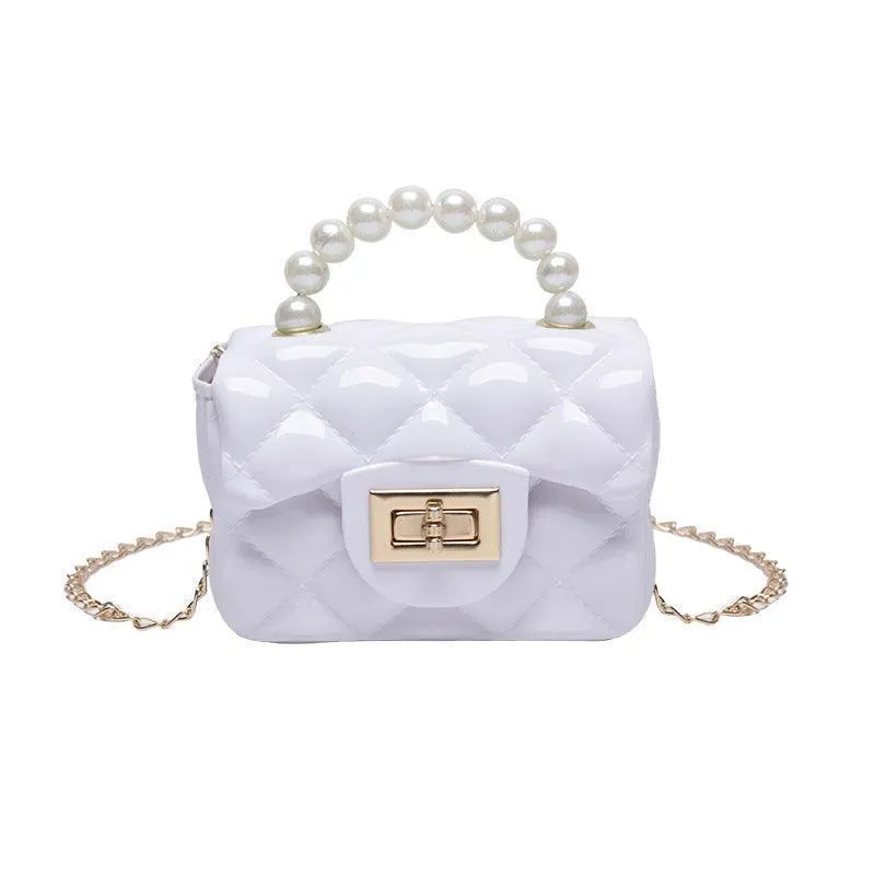 Pearl Hand Crossbody Chain Children's Bag