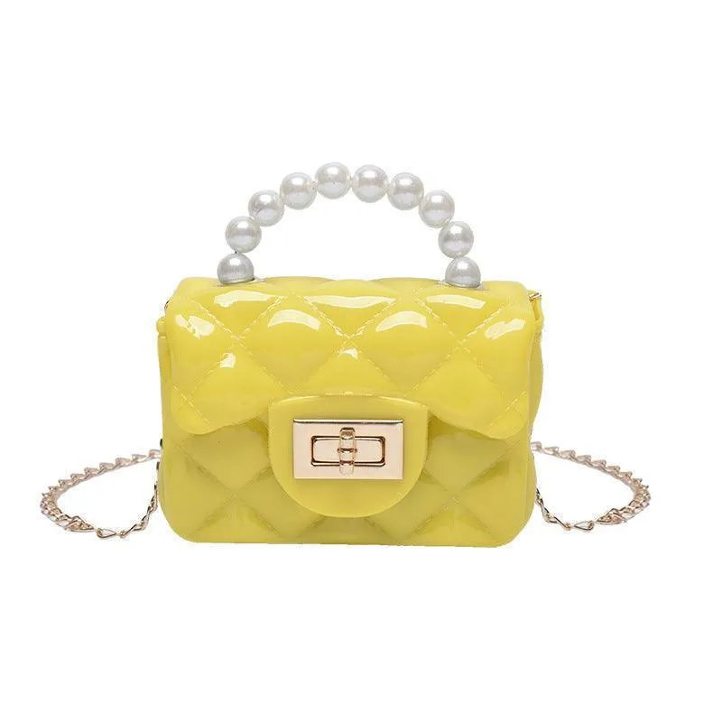 Pearl Hand Crossbody Chain Children's Bag