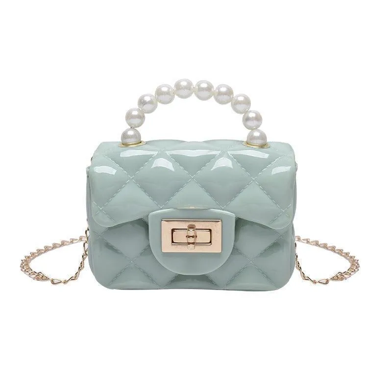 Pearl Hand Crossbody Chain Children's Bag