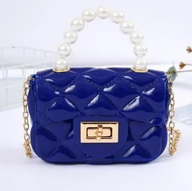 Pearl Hand Crossbody Chain Children's Bag