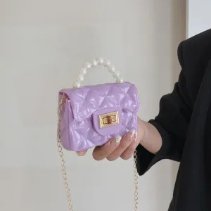 Pearl Hand One-shoulder Crossbody Chain Children's Bags
