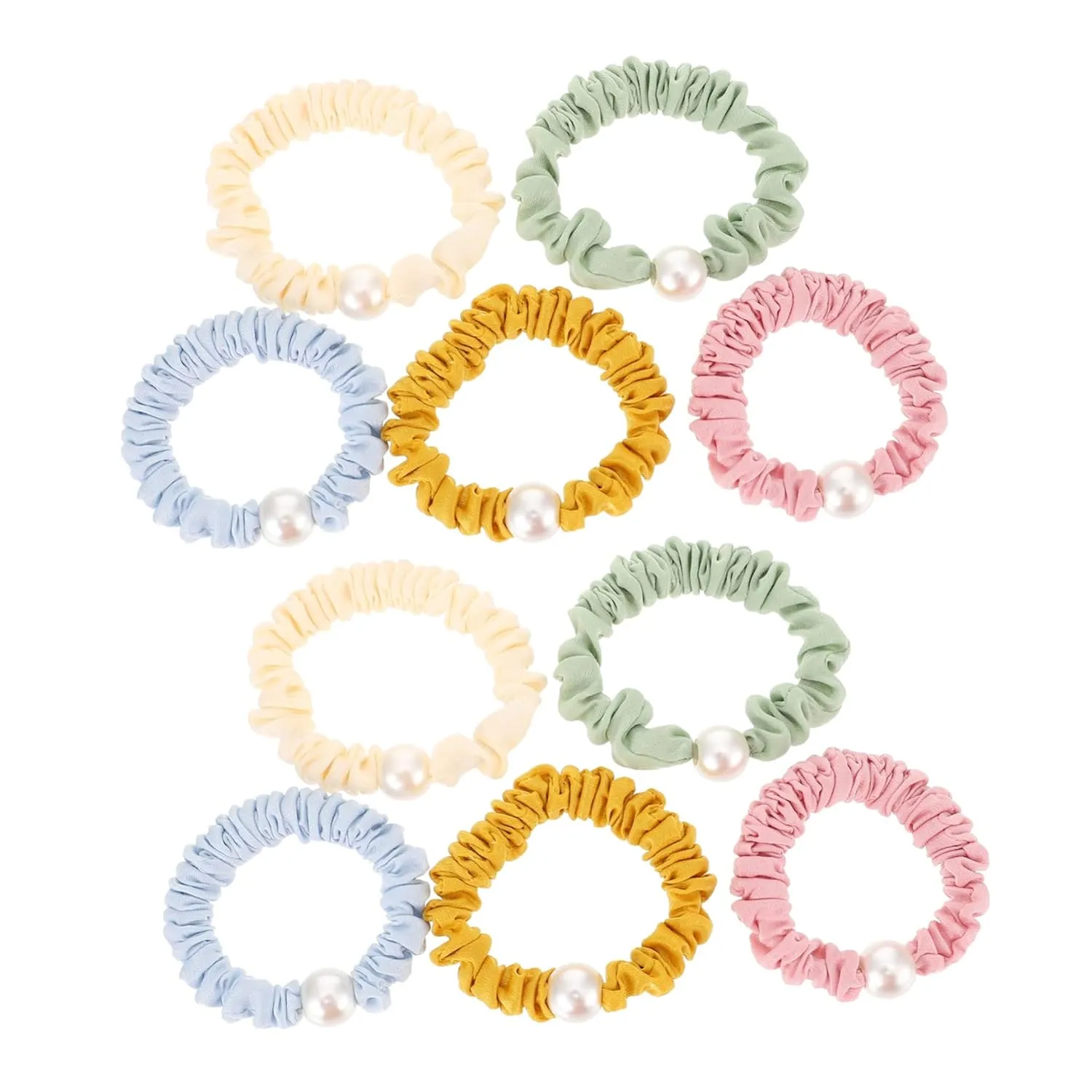 Pearl Ponytail Holder Wristlet Stylish Hair Bands Wrist Band Hair Ring Hair Styling Holder Colorful Hair Ties