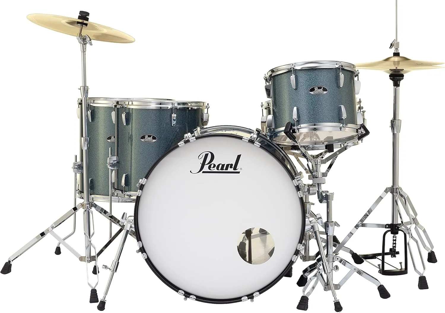 Pearl Roadshow 5 Piece Complete Rock Kit Drum Set with Hardware and Cymbals (RS525WFC/C703)
