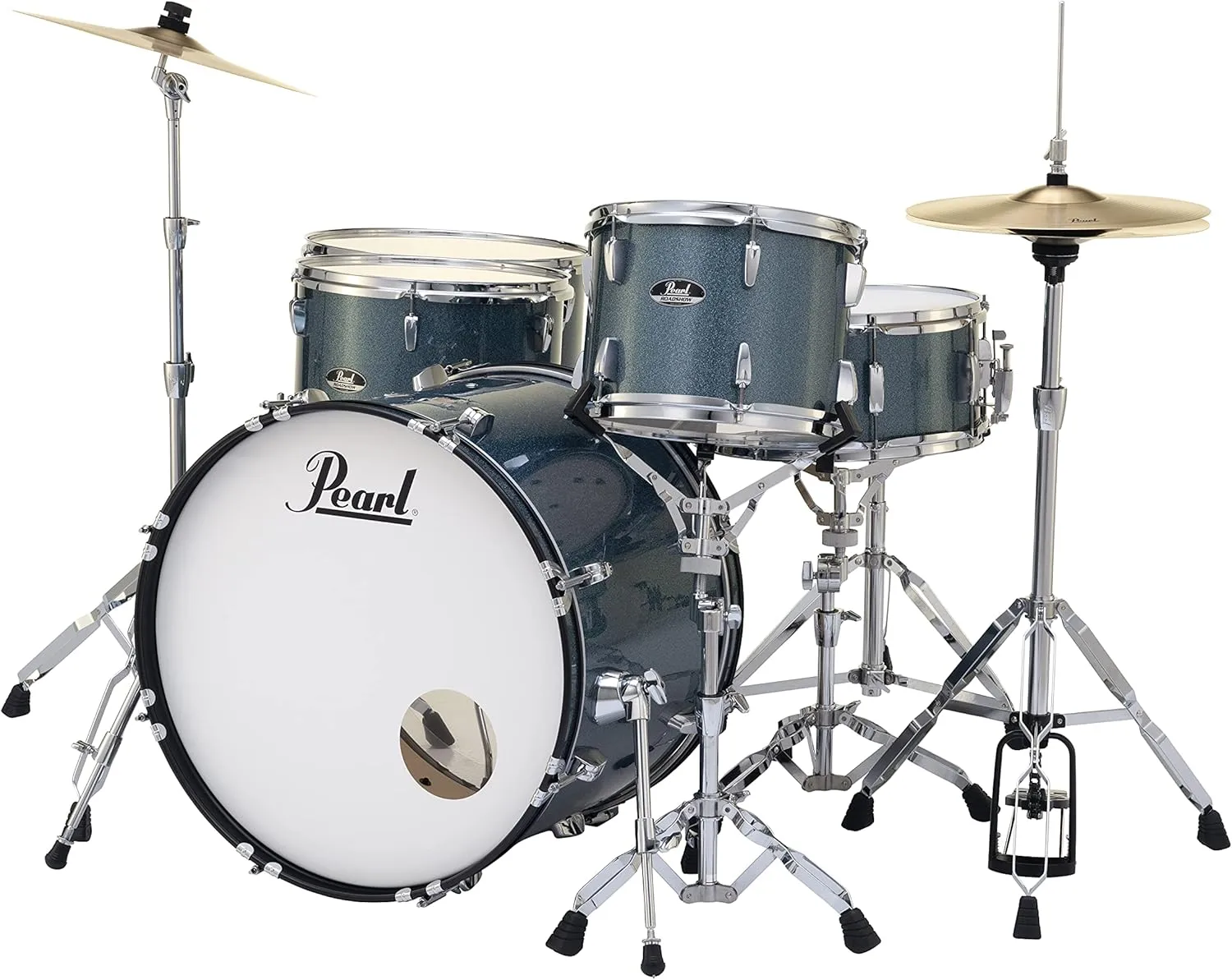 Pearl Roadshow 5 Piece Complete Rock Kit Drum Set with Hardware and Cymbals (RS525WFC/C703)