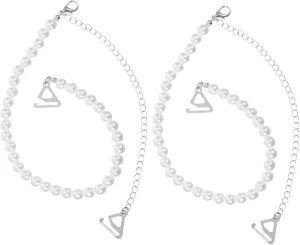 Pearl Shoulder Straps for Bra Decorative Bra Chain for Evening Parties Weddings
